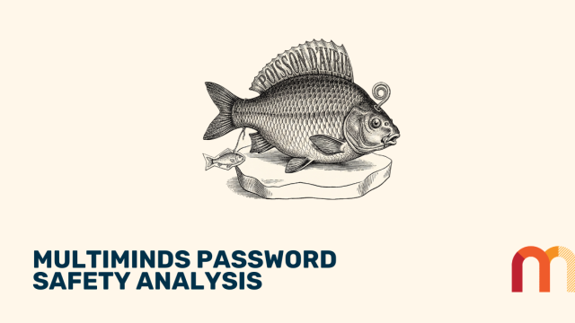 Engraving of a large fish with "POISSON D'AVRIL" on its fin, poised over a smaller fish.