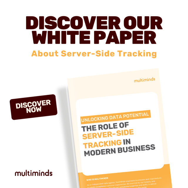 White paper cover for "The Role of Server-Side Tracking in Modern Business" from multiminds.